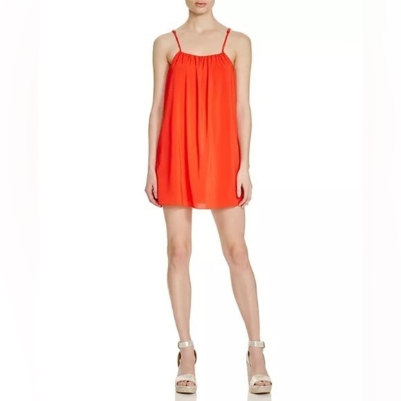 Alice + Olivia Red Layered Tank Slip Night Out Dress size Medium